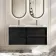 Bora Black Oak Carrara Marble Wall Hung Vanity Drawer & Undermount Basin 1200mm