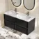 Bora Black Oak Carrara Marble Wall Hung Vanity Drawer & Undermount Basin 1200mm
