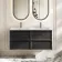 Kos Black Oak Wall Hung Basin Drawer Vanity 1200mm