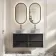 Kos Black Oak Wall Hung Vanity Drawer with Carrara Marble Top 1200mm - Basin Not Included