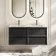 Kos Black Oak Carrara Marble Wall Hung Vanity Drawer & Undermount Basin 1200mm