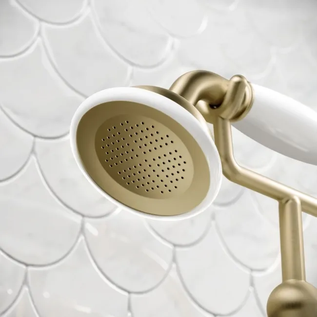 Beauly Traditional Brushed Brass Bath Shower Mixer Tap