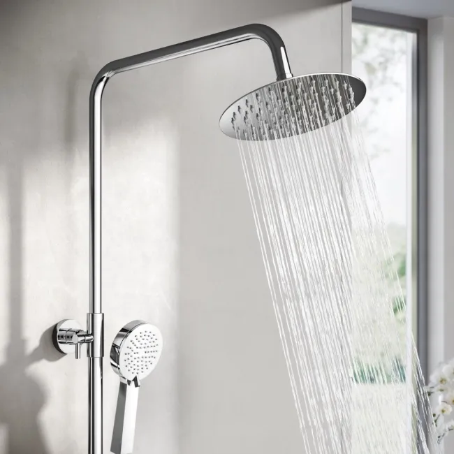 Ennis Chrome Round Thermostatic Shower Set