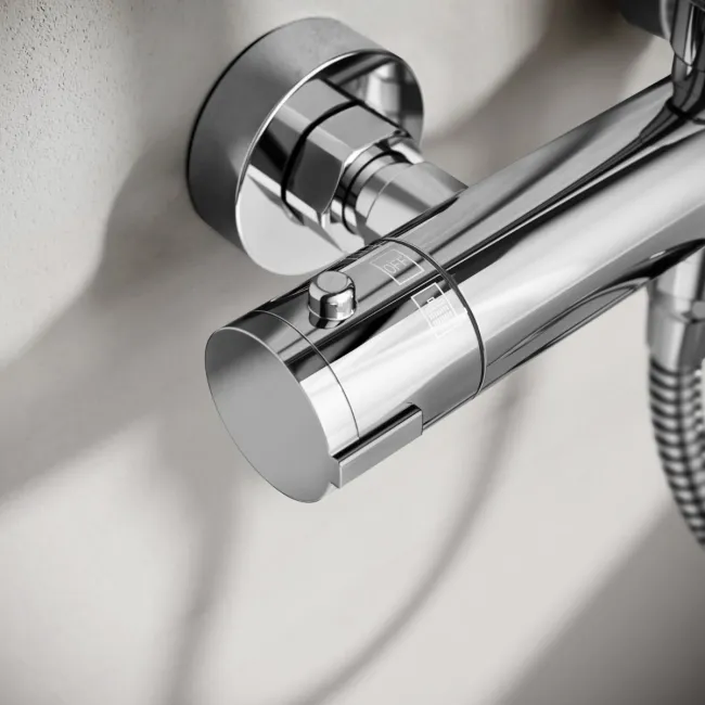Ennis Chrome Round Thermostatic Shower Set