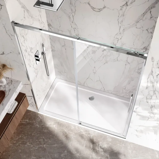 Lisbon 8mm Soft-Closing Sliding Shower Door 1600mm