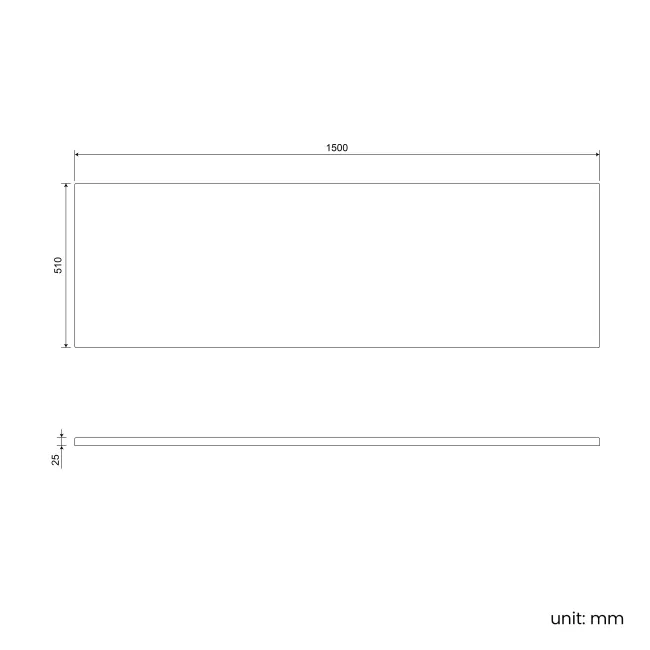 Witney & Antigua Straight Bath Front Panel 1500mm