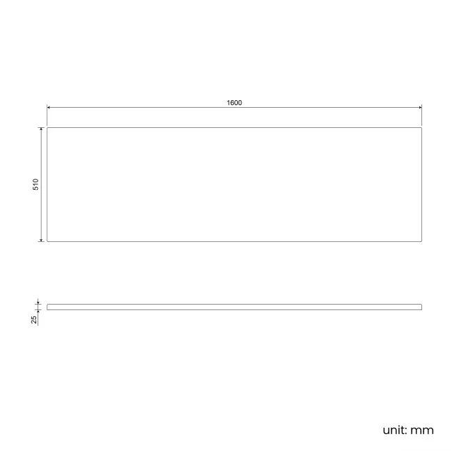 Witney & Antigua Straight Bath Front Panel 1600mm