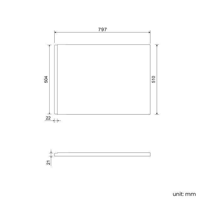 Witney Straight Bath End Panel 800mm