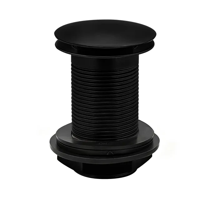 Matt Black Click Clack Basin Waste - Unslotted