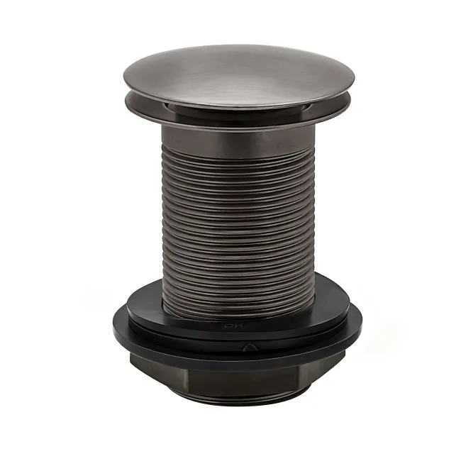 Brushed Gunmetal Click Clack Basin Waste - Unslotted
