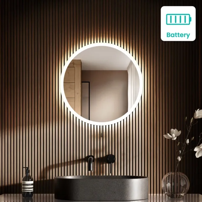 Grace Battery Powered Illuminated LED Mirror 500mm