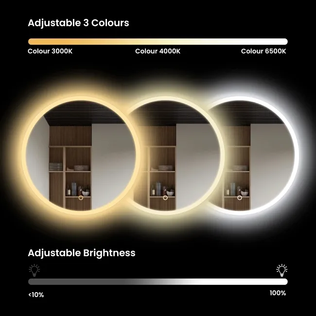 Esme Matt Black Illuminated LED Mirror Cabinet With BLUETOOTH Speaker 700x600mm