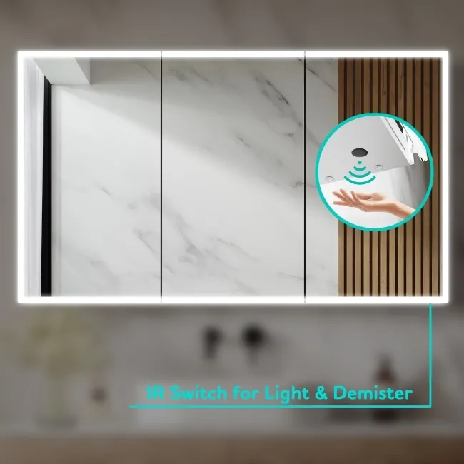 Margot Illuminated LED Mirror Cabinet 700x800mm