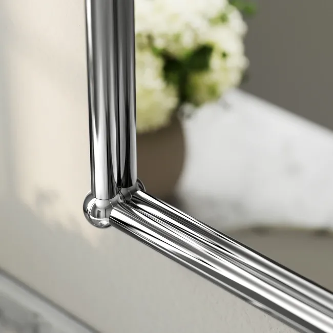 Avoca Traditional Chrome Arched Mirror 673X490mm