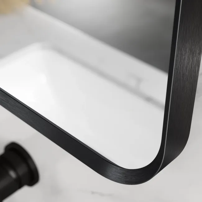 Nina Black Framed Mirror 600x400mm