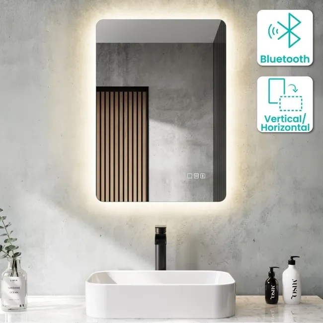 Clara Backlit LED Mirror With BLUETOOTH Speaker 700x500mm