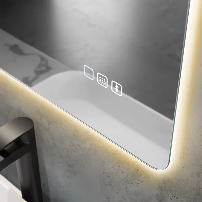 Clara Backlit LED Mirror With BLUETOOTH Speaker 700x1200mm