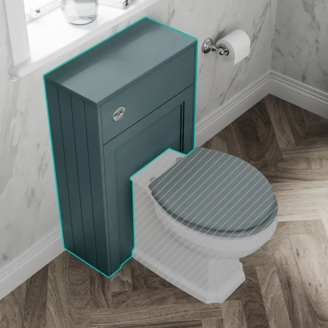 Monaco Mystic Green Slimline Back To Wall Toilet Unit 500mm