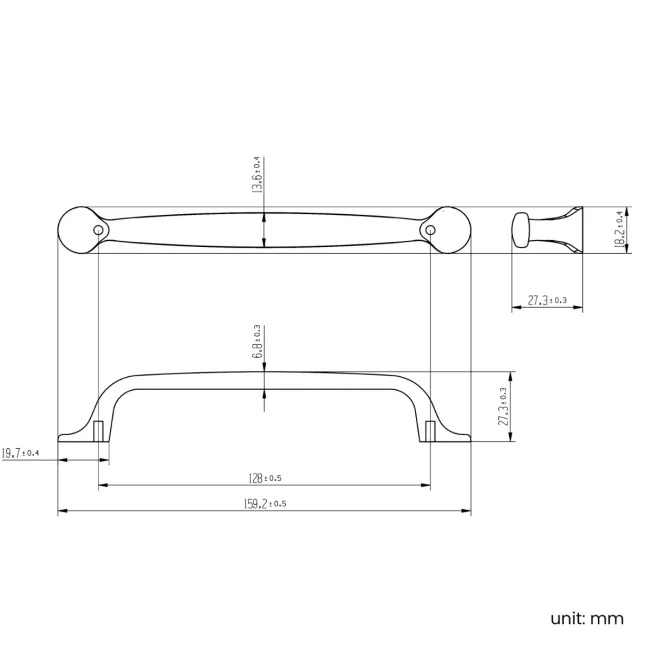 Chrome Traditional Furniture Handle