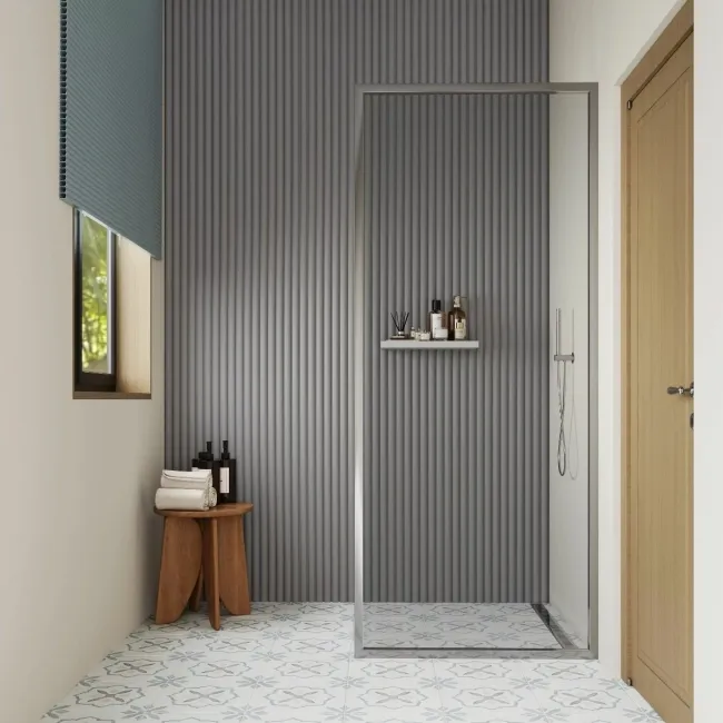 Trepanel Aqua 3D® Waterproof Grey Reeded Wall Panel 3 Pack (Covers 1.80 SQM)