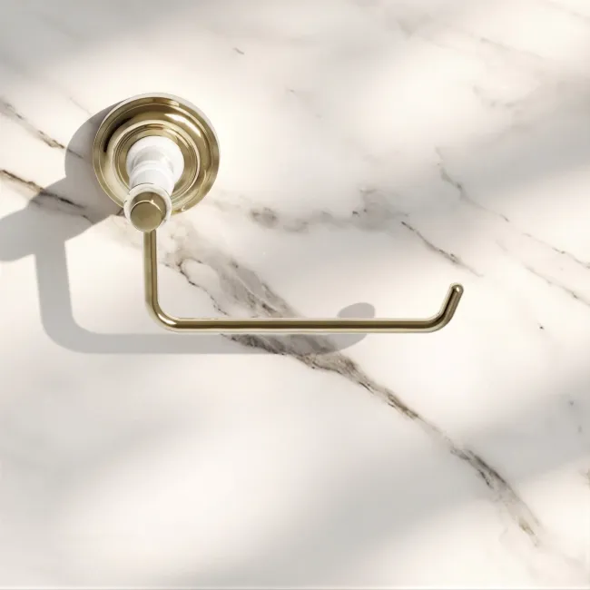 Avoca Traditional English Gold Toilet Roll Holder