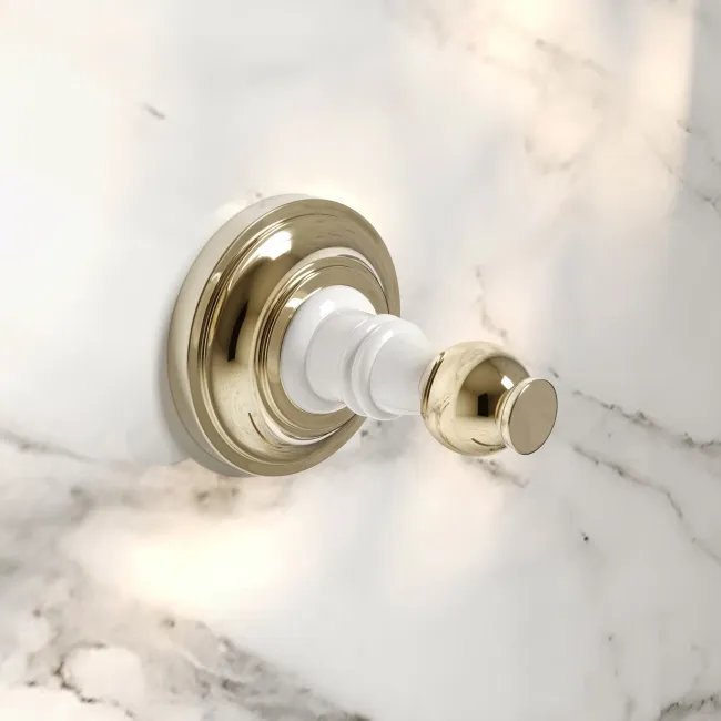 Avoca Traditional English Gold Robe Hook