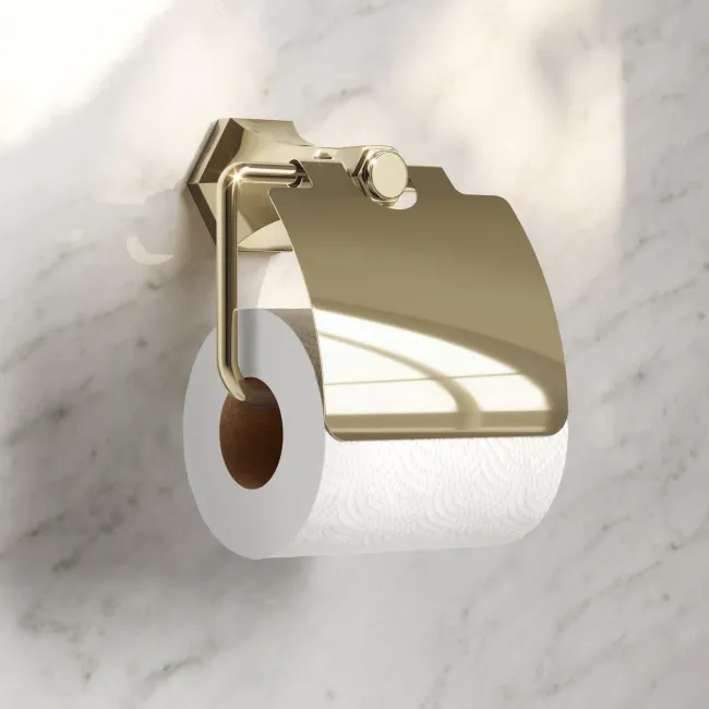Kenmare Traditional English Gold Toilet Roll Holder