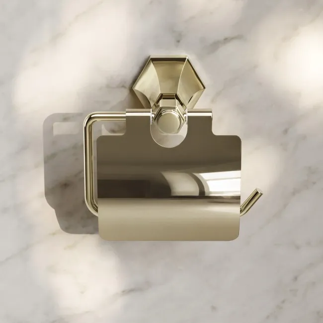 Kenmare Traditional English Gold Toilet Roll Holder
