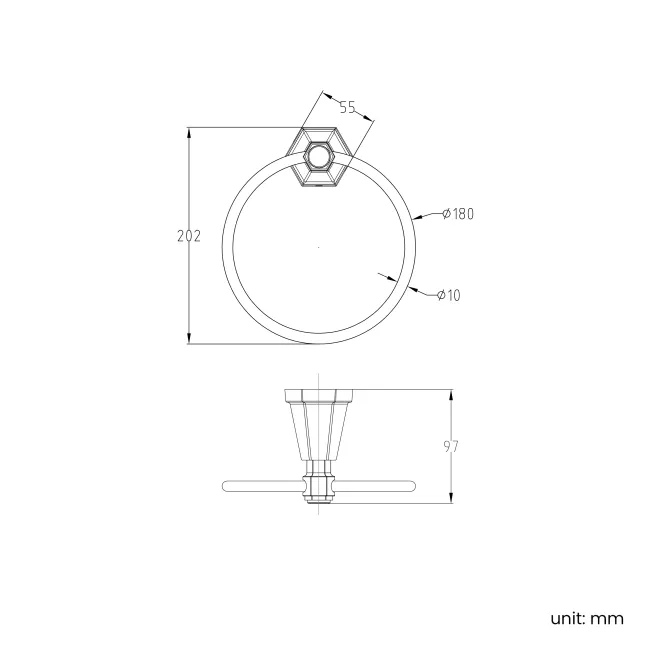Kenmare Traditional English Gold Towel Ring