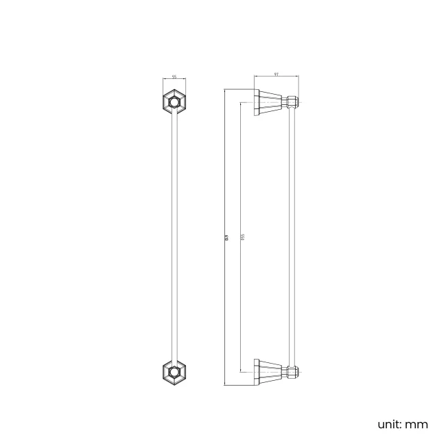 Kenmare Traditional Chrome Towel Rail