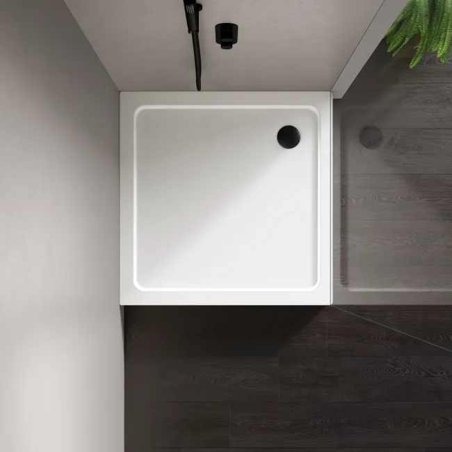 London Square Stone Shower Tray 900x900mm & Riser Kit