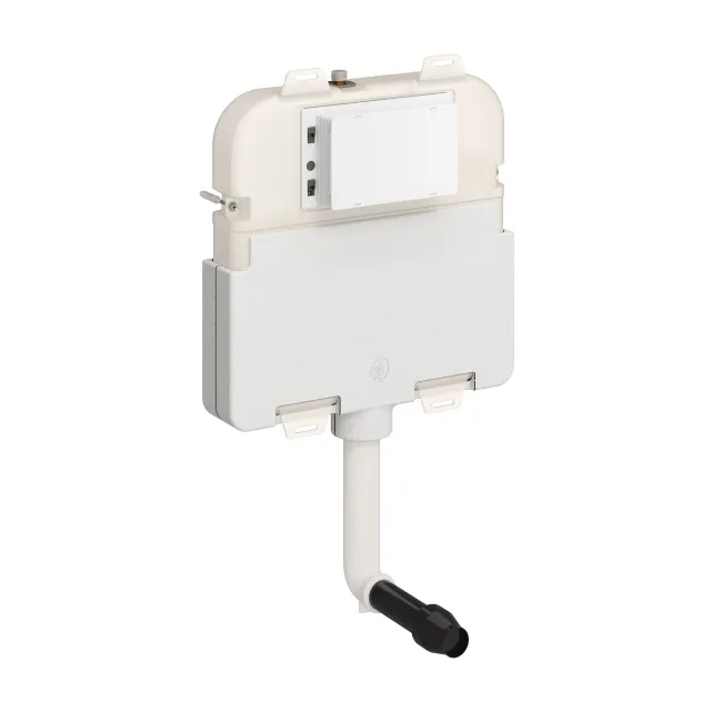 Idaho Pneumatic Concealed Cistern with Brushed Copper Flush Plate - Square Buttons