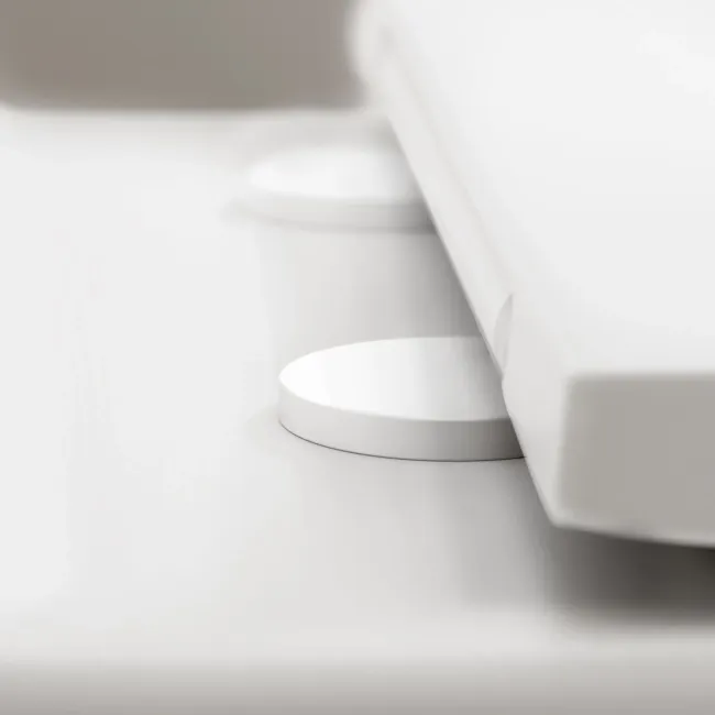 Loma Matt White Rimless Fully Back To Wall Close Coupled Toilet With Premium Soft Close Slim Seat
