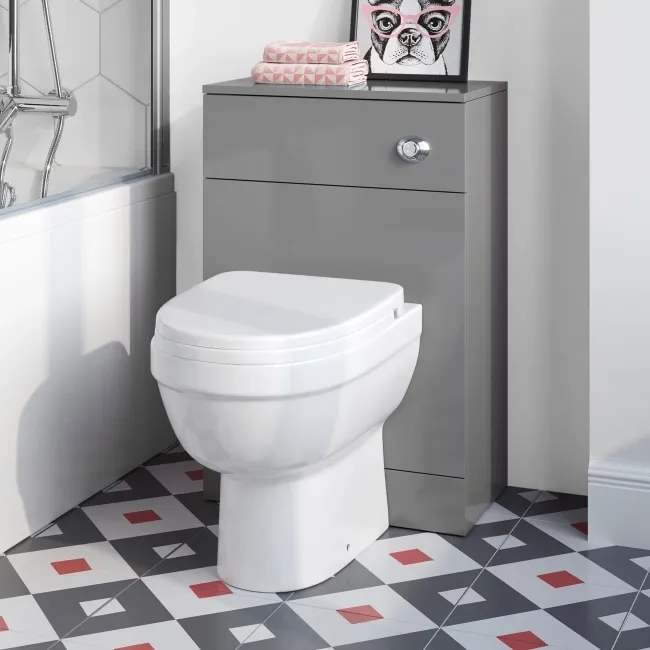 Quartz Stone Grey Back To Wall Unit and Seattle Toilet