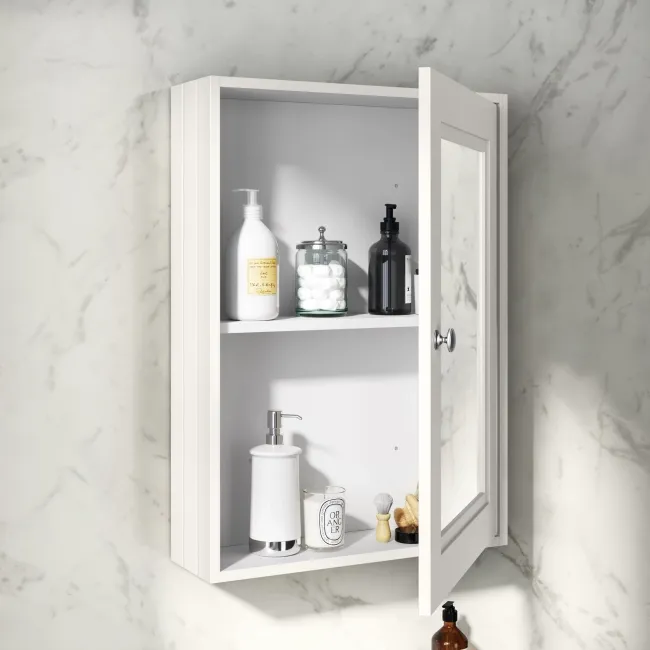 Cotton White Mirror Cabinet 700x500mm