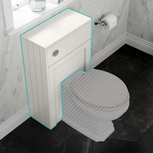 Monaco Cotton White Combination Vanity Basin with Marble Top 1000mm (Excludes Pan & Cistern)