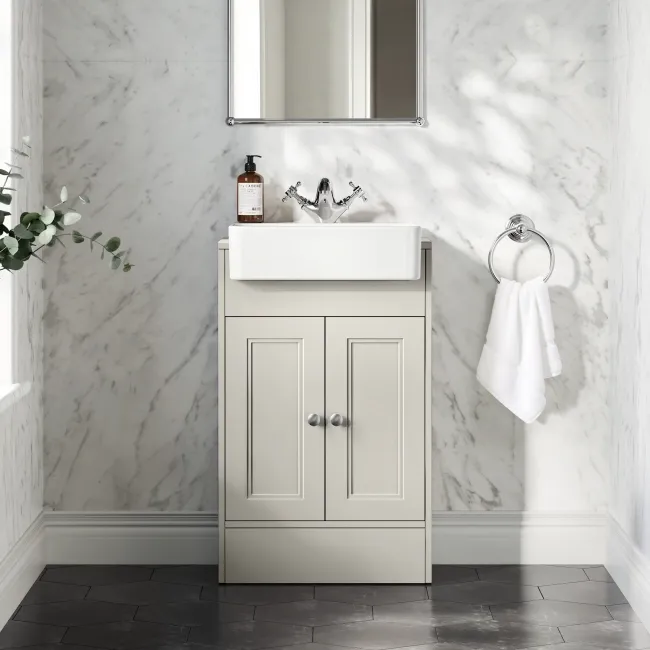 Monaco Linen White Basin Vanity 500mm