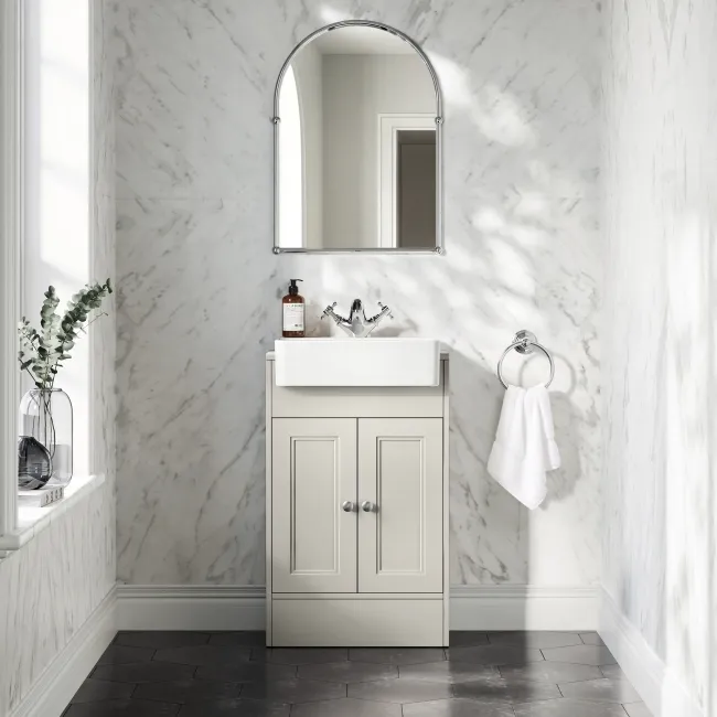 Monaco Linen White Basin Vanity 500mm
