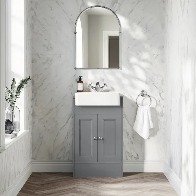 Monaco Fog Grey Basin Vanity 500mm