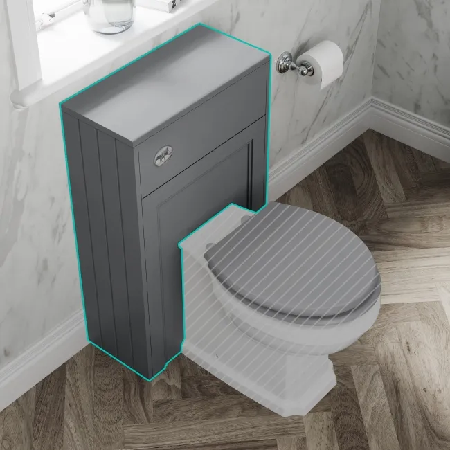 Monaco Fog Grey Combination Vanity Basin with Marble Top 1000mm (Excludes Pan & Cistern)