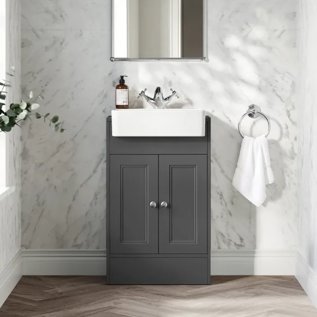 Monaco Slate Grey Basin Vanity 500mm