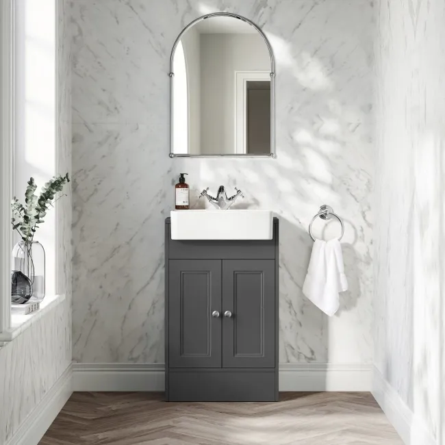 Monaco Slate Grey Basin Vanity 500mm