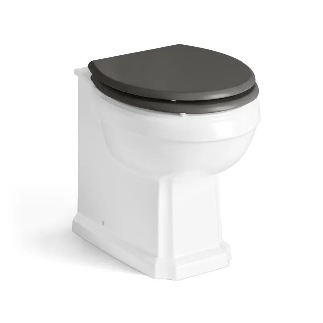 Monaco Slate Grey Combination Vanity Basin and Hudson Toilet with Wooden Seat 1000mm