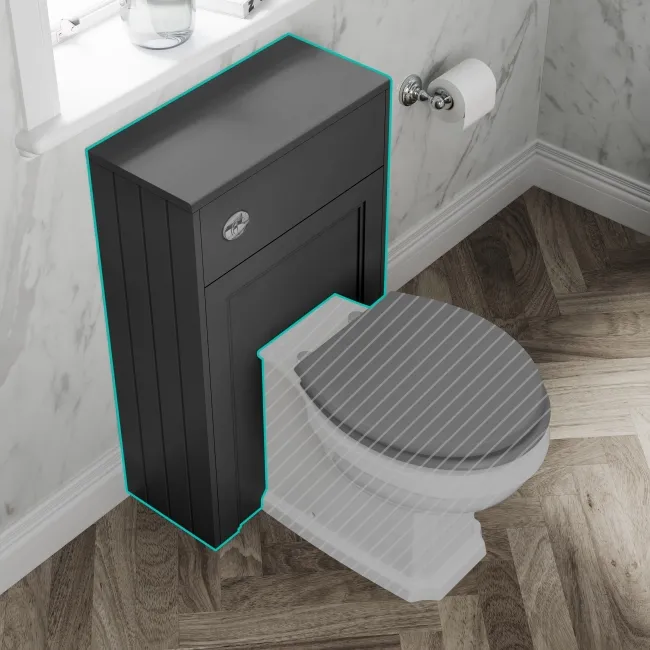 Monaco Slate Grey Combination Vanity Basin with Marble Top 1000mm (Excludes Pan & Cistern)