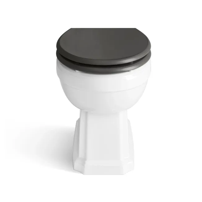 Monaco Slate Grey Combination Vanity Basin with Marble Top & Hudson Toilet with Wooden Seat 1000mm