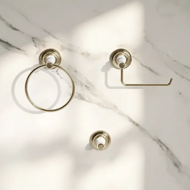 Avoca Traditional English Gold 3 Pieces Accessory Set