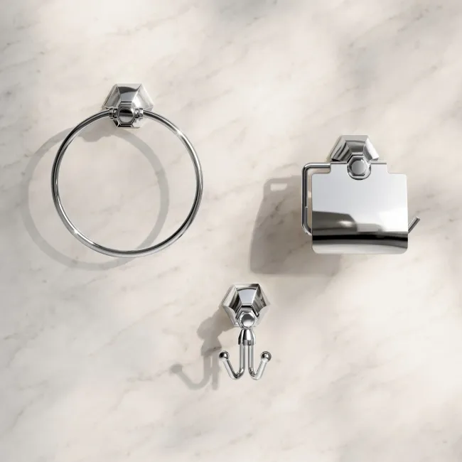 Kenmare Traditional Chrome 3 Pieces Accessory Set