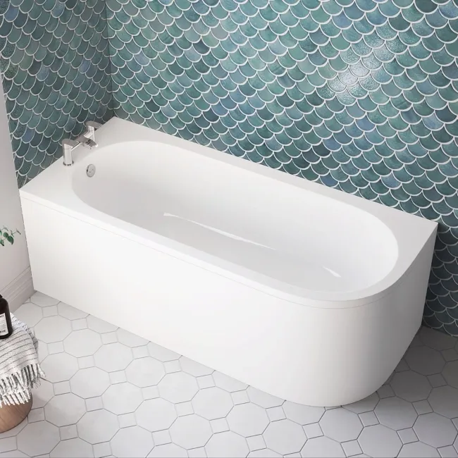 Oakham 1700 Space Saving Bath - Left Handed ( Excludes Bath Panel)