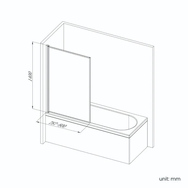 Abingdon 1500 Roll Top Shower Bath - Brushed Brass Ball Feet & 6mm Easy Clean Brushed Brass Bath Screen