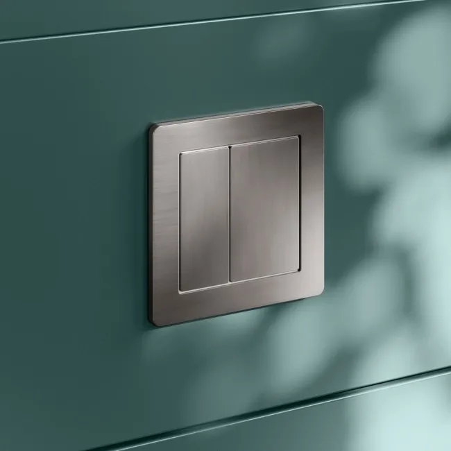 Detroit Cable Operated Concealed Cistern With Brushed Gunmetal Square Push Button